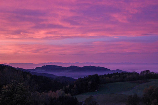 Bei gutem Wetter Sicht bis in die Alpen