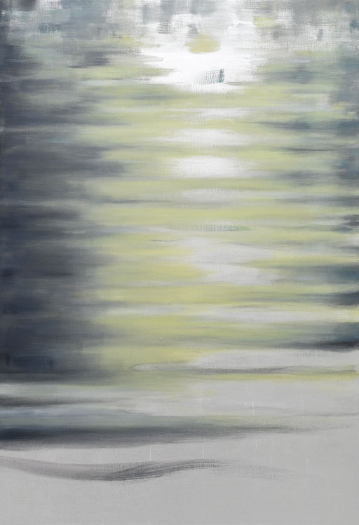Spiegelung 3 160x110cm oil and aluminium leaf on canvas, 2024