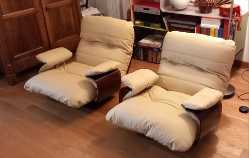restauration fauteuils Marsala de Michel Ducaroy pour Ligne Roset