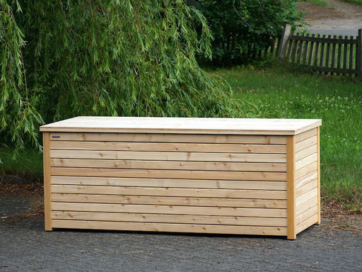 Auflagenbox / Kissenbox Holz nach Maß, Oberfläche: Natur