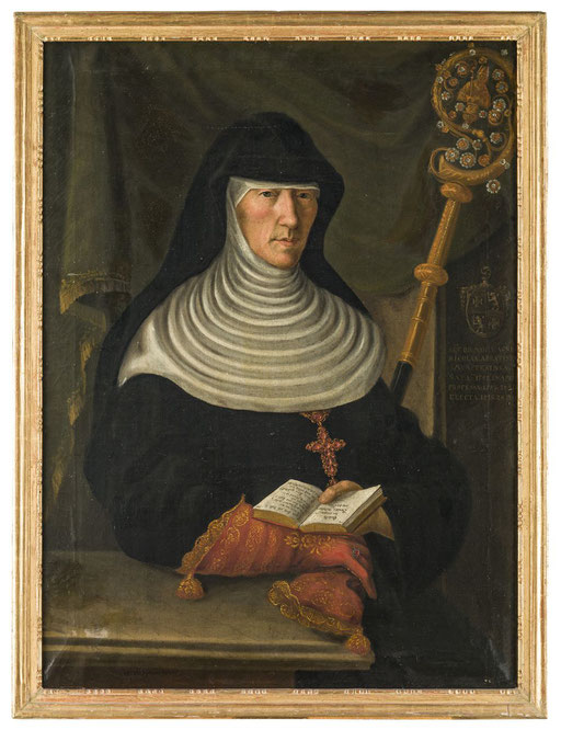 Maria Agnes Nikolaa von Flüe (1762-1838), aus Sachseln. Äbtissin im Kloster Münsterlingen.  Maler unbekannt. Inv. Nr. P 0212.