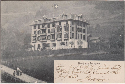 Kurhaus Lungern - später Haus St. Josef. Erbaut 1896, abgerissen 2018. Vor 1905. 