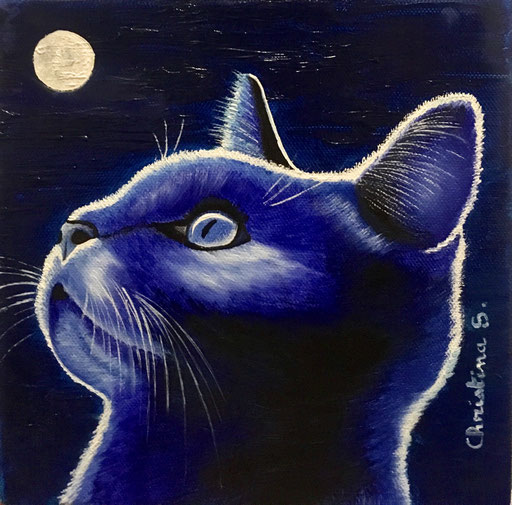 CHAT AU CLAIR DE LUNE N°2