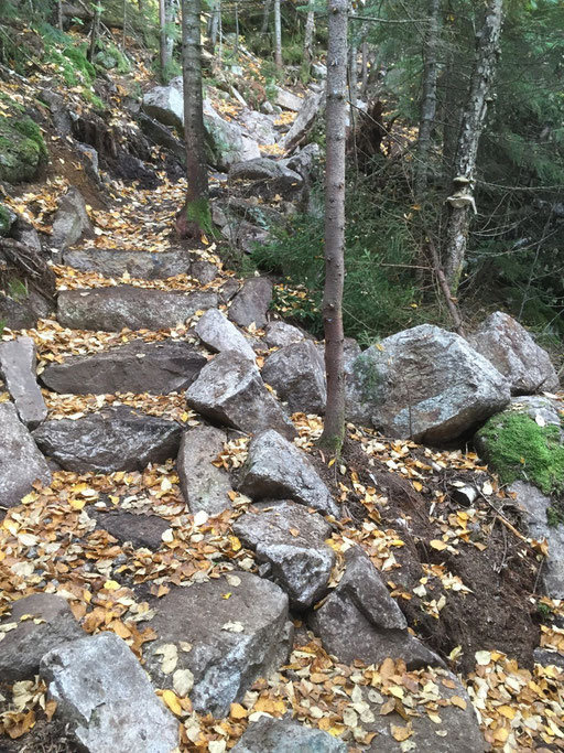 A typical stone staircase