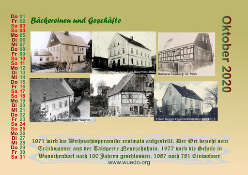 650 Jahre Wünschendorf Festkalender 2019 und 2020