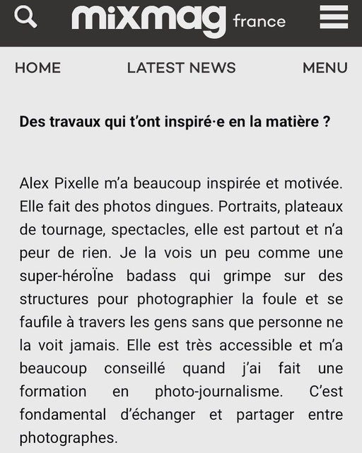 MIXMAG - Regard Nocturne Interview d'Anne Raffin 