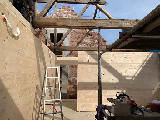 Der Birkenhof in Brachelen, neues Holz, alte Ziegel eine nachhaltige Verbindung, Innenräume