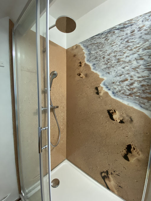 douche de la chambre d'hôte de charme à LA VILLA EN BAIE dans le Crotoy bnb avec parking