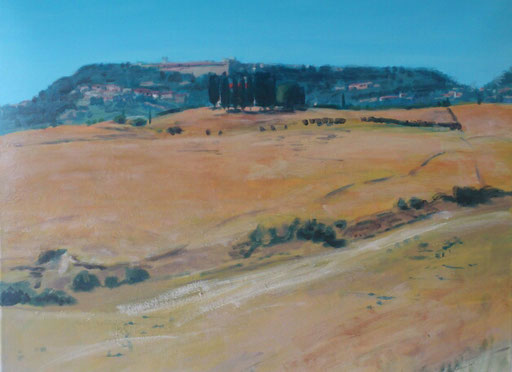 "Gehöft bei Volterra III(Toscana)", Acryl, 80x70cm, 2014