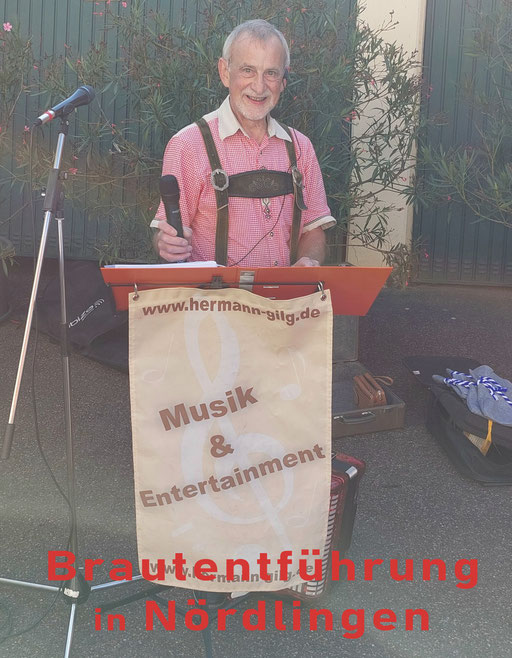 Entführung der Braut im Biergarten in Nördlingen