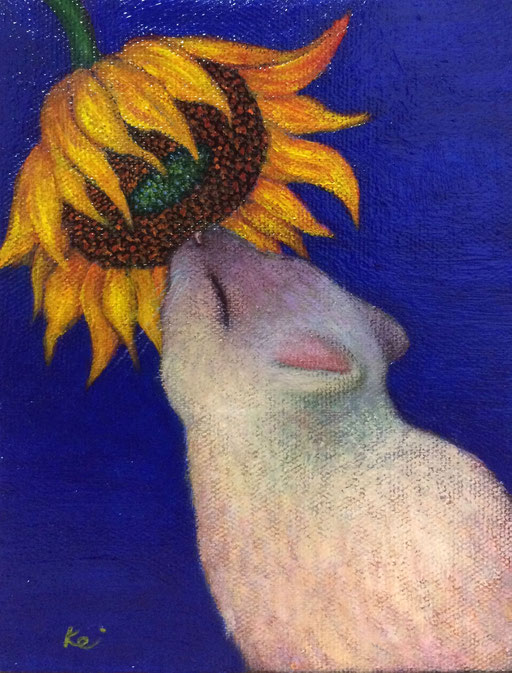 「sunflower」油彩　F0号　2016年　個人蔵　SOLD