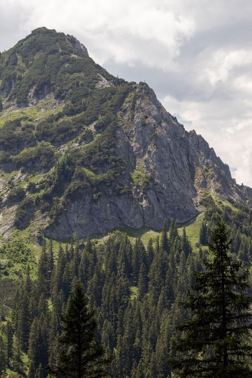 Markante Felsformationen und dichte Bergwälder prägen die beeindruckende Landschaft im Tannheimer Tal. Vom Wellnesshotel DER ENGEL aus führt die Wanderung zur Bad Kissinger Hütte durch eine der schönsten Alpenkulissen Tirols.
