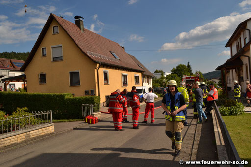 Blick auf die Einsatzstelle