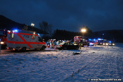 Blick auf die Einsatzstelle