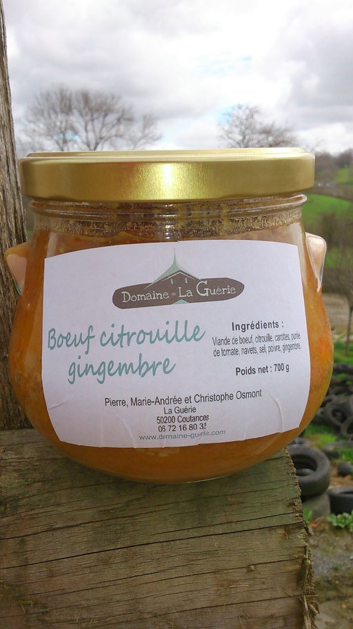 Plat Préparé - Boeuf Citrouille Gingembre (700g)