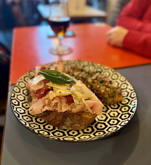 Unser Mittagssnack bei Jeannette et les Cycleux