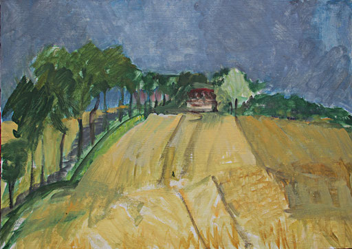 2015  Kornfeld Steinbeck 50x70 Öl