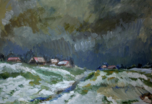 2012  Schneelandschaft  70x100 Öl