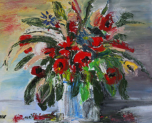 2003  Vase mit Frühlingsblumen 40x50  vk