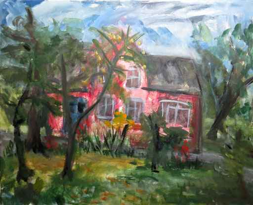 2013  Susannes Haus 50x60 Öl