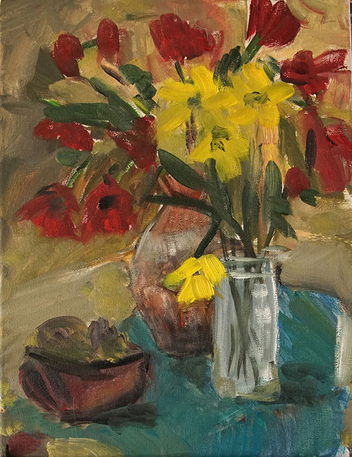 2020 Tulpen und Narzissen 30x40 Öl