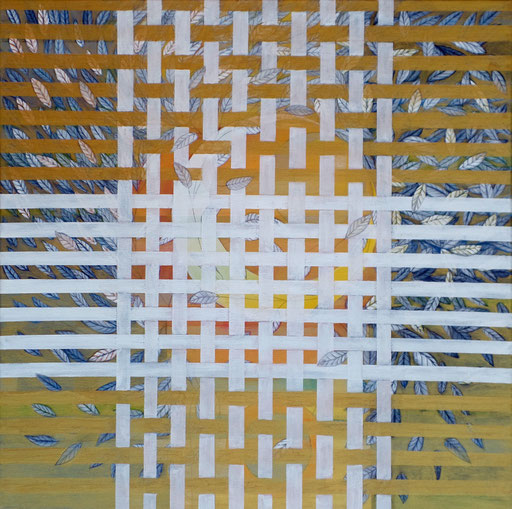 Blätter, Öl auf Leinwand, 70 x 70cm,  2017