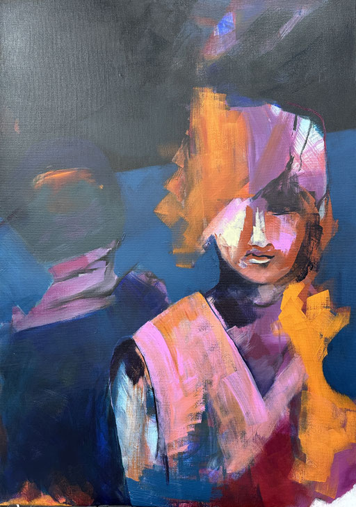 Acryl auf Leinwand, 2023, 100 x 70 cm, - Verkauft-