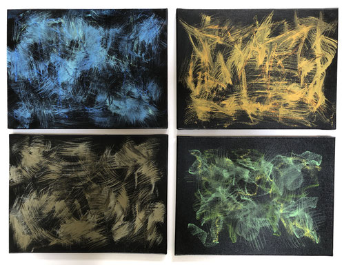 Acryl auf Leinwand, 2023, 4 x 30 x 40 cm