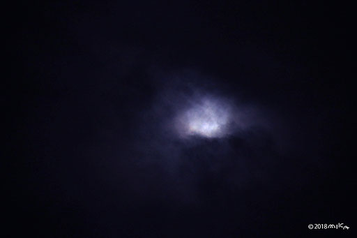 2018年の十五夜（2018年9月24日）雲で見えず