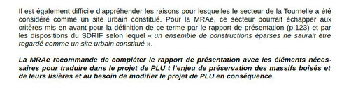 Extrait 3 Avis de la MRAE :Missions régionales d’autorité environnementale