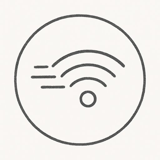 Strichzeichnung WLAN-Symbol