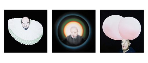 Triptych_Geister die ich rief_Meister, Muse, Kämpfer, 2012,  Öl auf Leinwand, a 80 x 80 cm