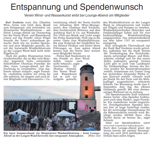 Wetterauer Zeitung, 25. August 2018