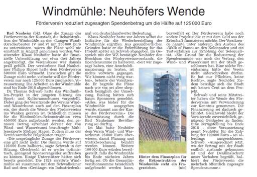 Wetterauer Zeitung, 15. September 2017