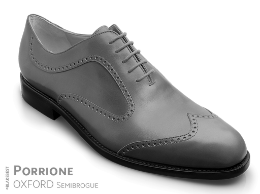 klassischer Maßschuh Modell Semibrogue Derby - Halbschuh mit Flügelkappe, gelocht mit Lyralochung