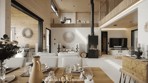 Modernes Wohnen im Blockhaus  -  © Blockhaus Kuusamo    