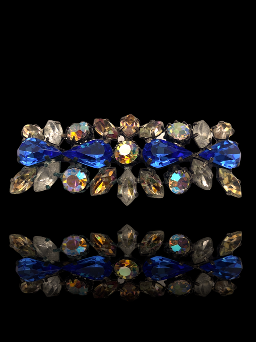 Early '50s  bar / collar brooch, extraordinary light and top quality stones - Art.274/4- 