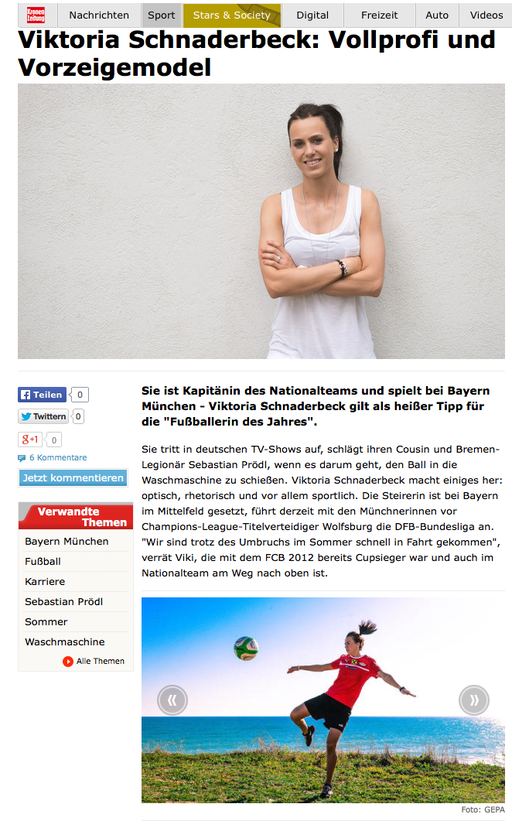 Viktoria Schnaderbeck, krone.at, 24.11.2014