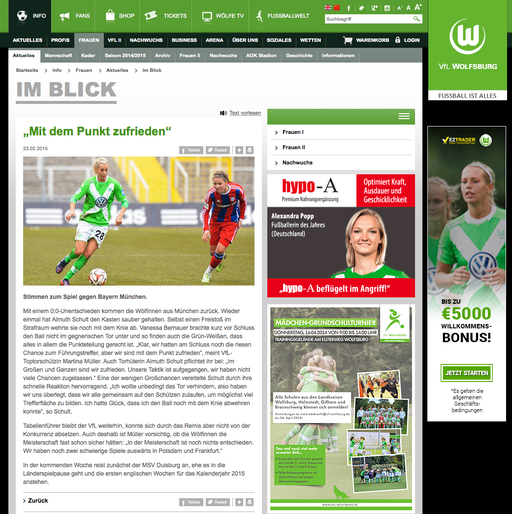 VFL Wolfsburg, 22.02.2015