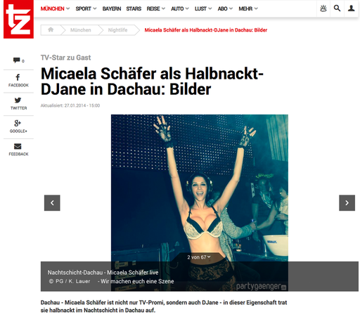 Micaela Schäfer, tz-online, 27.01.2014