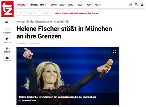 Helene Fischer, tz-online.de, 30.10.2014