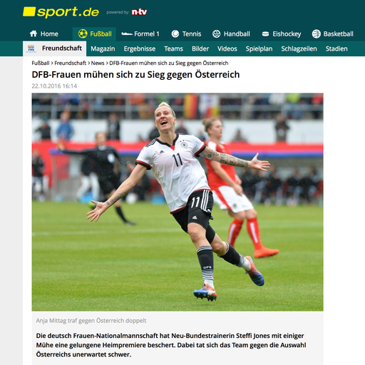 Alexandra Popp, sport.de, 22.10.2016