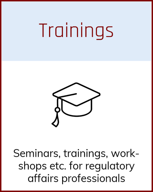 Seminars, trainings, workshops for regulatory affairs manager in Germany