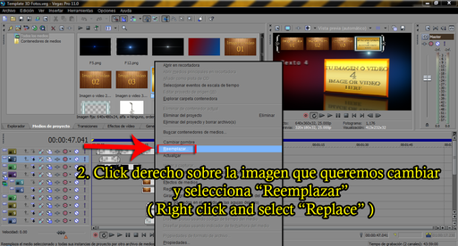 2. Reemplazar imagen o vídeo.