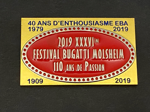 Festival BUGATTI Molsheim 1979 / 1909 - 2019 - 40 / 100 ans di passion Brosche