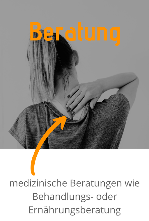 Beratung; medizinische Beratungen wie Behandlungs- oder Ernährungsberatung; Reisemedizinische Beratung