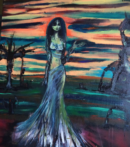 Witch, acryl op canvas, ca 2014, verkocht