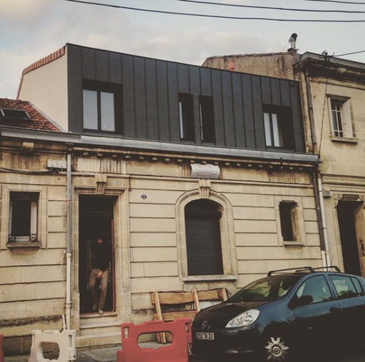 Chantier - rénovation et extension d'une échoppe bordelaise