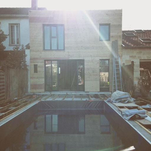 Chantier - rénovation et extension d'une échoppe bordelaise