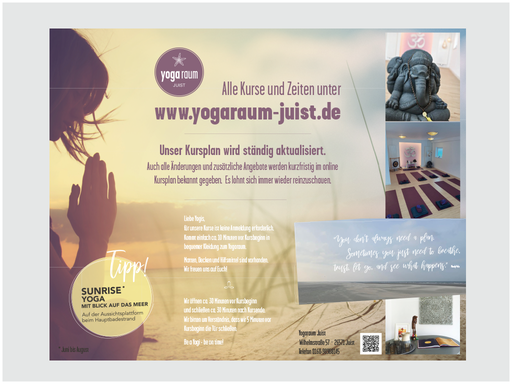 Poster Yogaraum juist